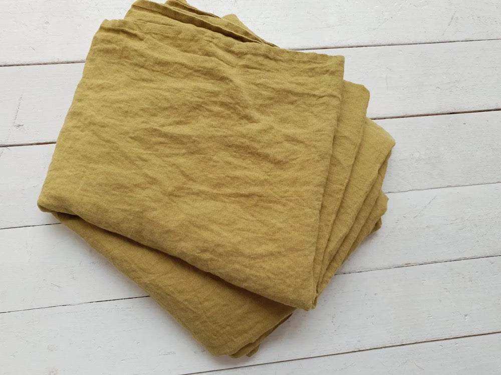 Organic Flax Linen Flat Sheet: Stonewashed European Bed Sheet